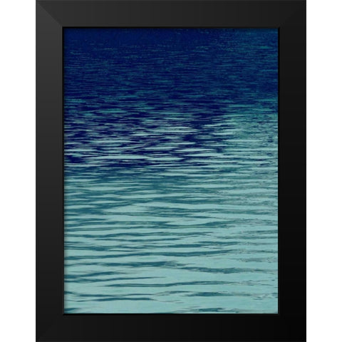 Ocean Current Blue I Black Modern Wood Framed Art Print by Olsen, Maggie