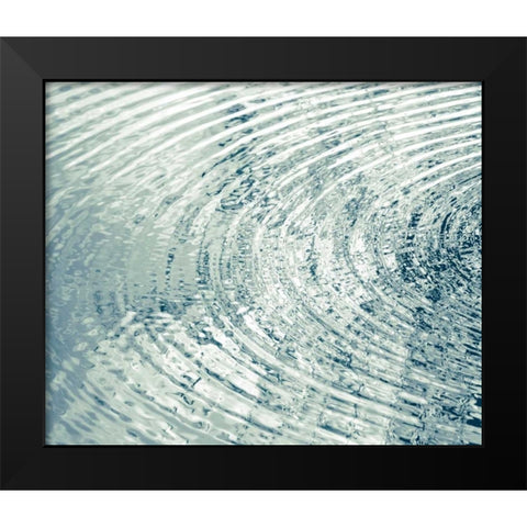 Ripples Aqua I Black Modern Wood Framed Art Print by Olsen, Maggie