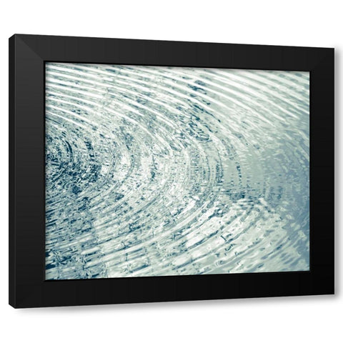 Ripples Aqua II Black Modern Wood Framed Art Print by Olsen, Maggie