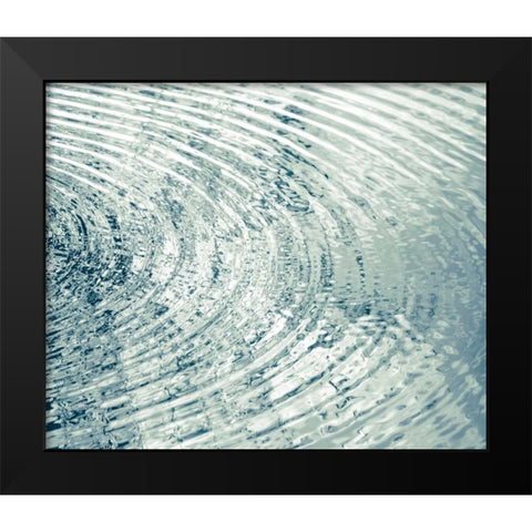Ripples Aqua II Black Modern Wood Framed Art Print by Olsen, Maggie
