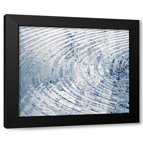 Ripples Indigo I Black Modern Wood Framed Art Print with Double Matting by Olsen, Maggie