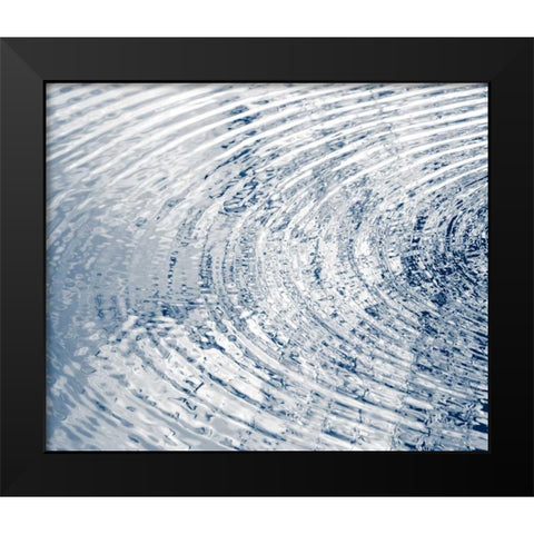 Ripples Indigo I Black Modern Wood Framed Art Print by Olsen, Maggie