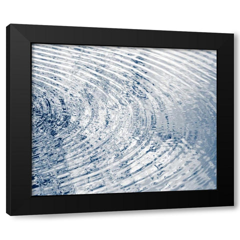 Ripples Indigo II Black Modern Wood Framed Art Print with Double Matting by Olsen, Maggie