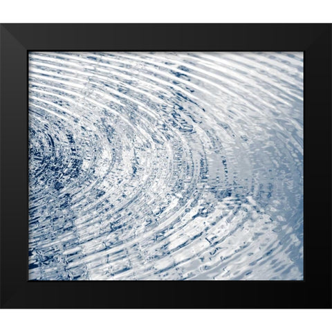 Ripples Indigo II Black Modern Wood Framed Art Print by Olsen, Maggie