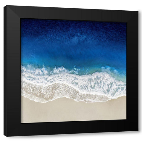 Indigo Ocean Waves III Black Modern Wood Framed Art Print by Olsen, Maggie