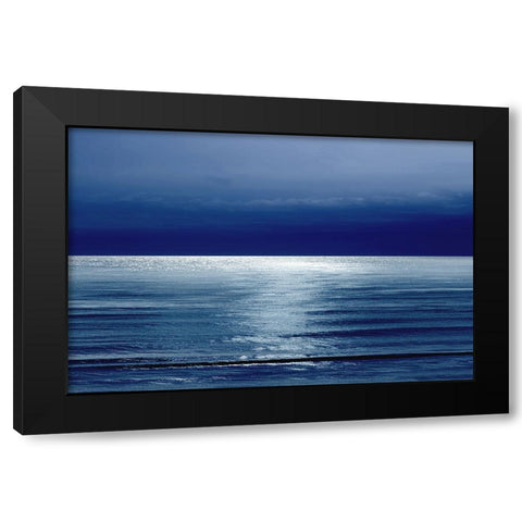 Moonlit Ocean Blue I Black Modern Wood Framed Art Print by Olsen, Maggie