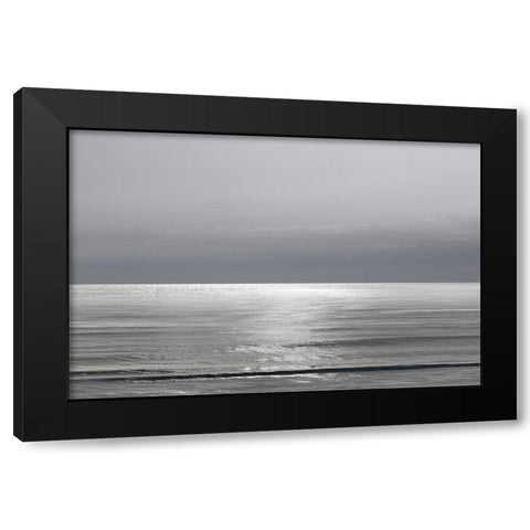 Moonlit Ocean Gray I Black Modern Wood Framed Art Print with Double Matting by Olsen, Maggie