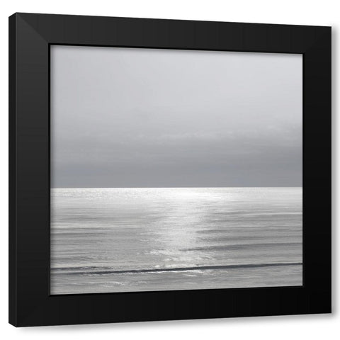 Moonlit Ocean Gray II Black Modern Wood Framed Art Print by Olsen, Maggie