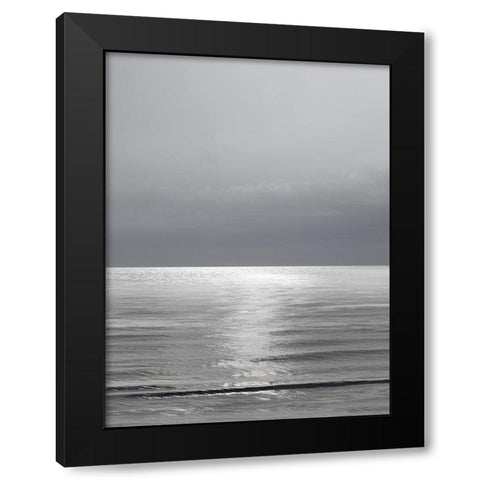 Moonlit Ocean Gray III Black Modern Wood Framed Art Print by Olsen, Maggie