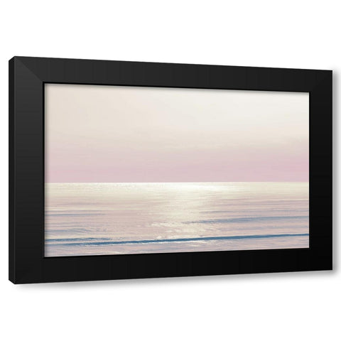 Moonlit Ocean Pink Blush I Black Modern Wood Framed Art Print by Olsen, Maggie