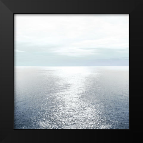 Ocean Light Blue I Black Modern Wood Framed Art Print by Olsen, Maggie