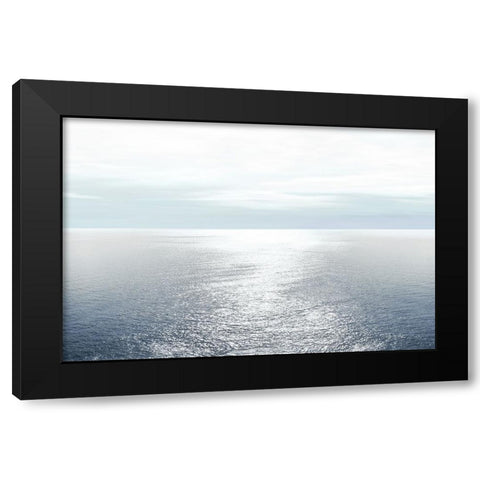 Ocean Light Blue II Black Modern Wood Framed Art Print with Double Matting by Olsen, Maggie