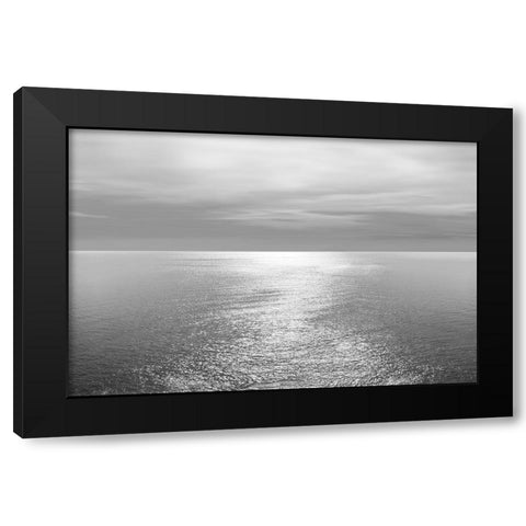 Ocean Light Gray IV Black Modern Wood Framed Art Print with Double Matting by Olsen, Maggie