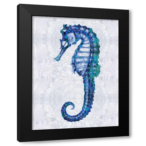 Sea Horse I Black Modern Wood Framed Art Print with Double Matting by Miller, Melonie