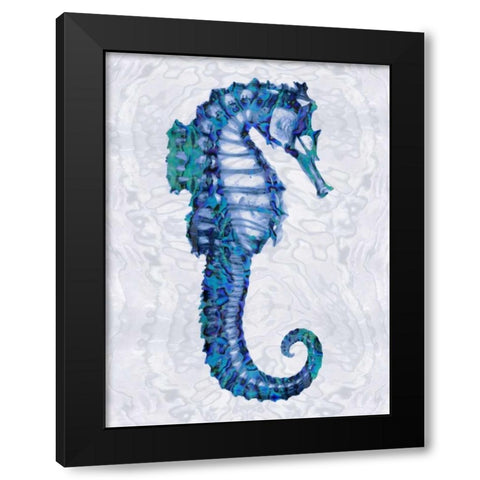Sea Horse II Black Modern Wood Framed Art Print by Miller, Melonie