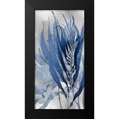 Sea Nature on Silver I Black Modern Wood Framed Art Print by Miller, Melonie