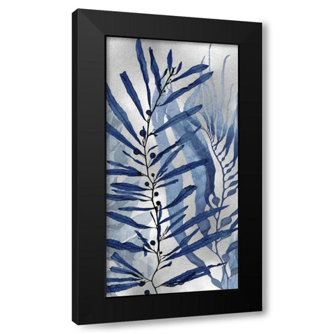 Sea Nature on Silver II Black Modern Wood Framed Art Print by Miller, Melonie