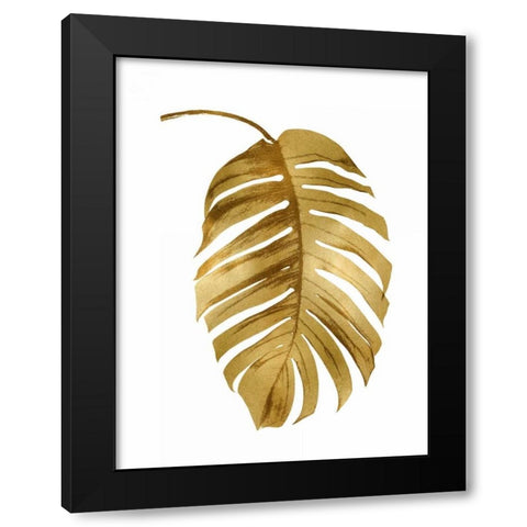 Gold Palm II Black Modern Wood Framed Art Print with Double Matting by Miller, Melonie