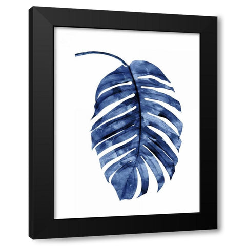 Indigo Palm II Black Modern Wood Framed Art Print by Miller, Melonie