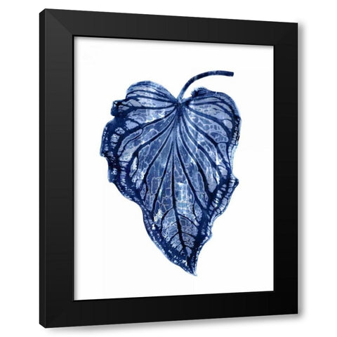 Indigo Palm III Black Modern Wood Framed Art Print with Double Matting by Miller, Melonie