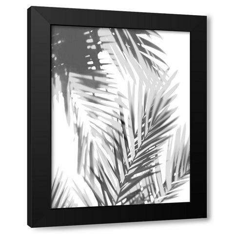 Palm Shadows II Black Modern Wood Framed Art Print with Double Matting by Miller, Melonie