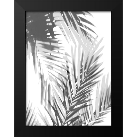 Palm Shadows II Black Modern Wood Framed Art Print by Miller, Melonie