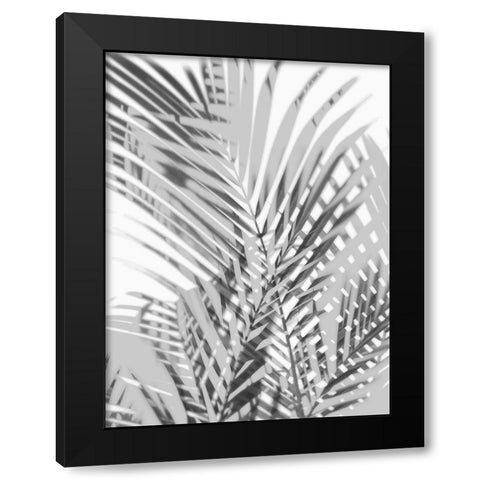 Palm Shadows III Black Modern Wood Framed Art Print by Miller, Melonie