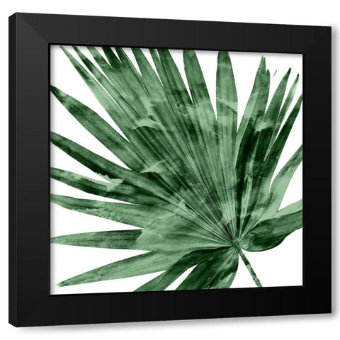 Tropical Green Palm IV Black Modern Wood Framed Art Print with Double Matting by Miller, Melonie