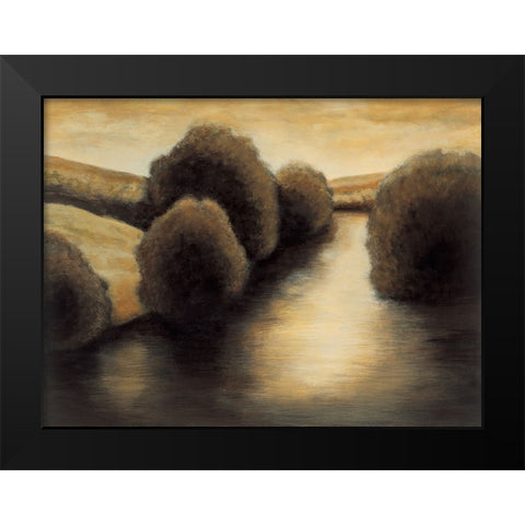 Reflective Vista II Black Modern Wood Framed Art Print by Montero, Mario