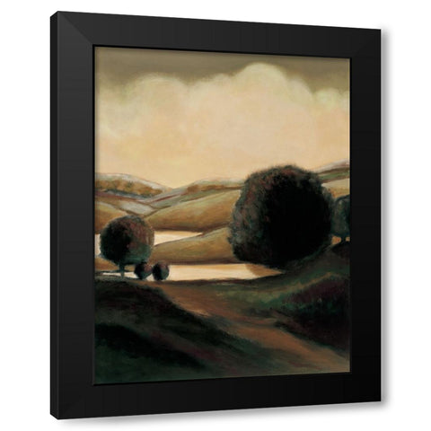 Daybreak II Black Modern Wood Framed Art Print with Double Matting by Montero, Mario
