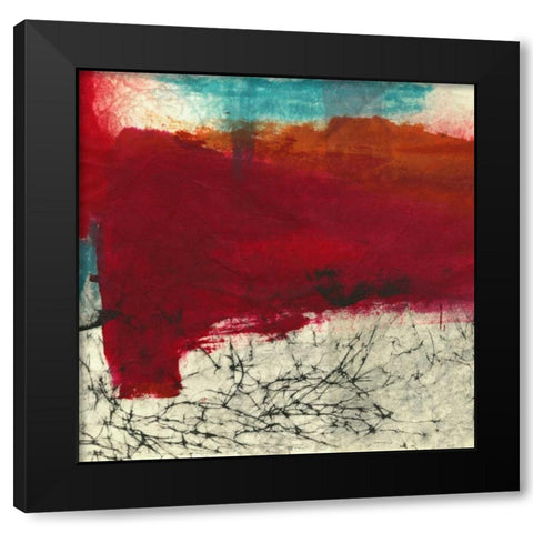 Blazing Black Modern Wood Framed Art Print by Oppenheimer, Michelle