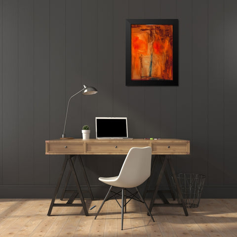 Orange Glow Black Modern Wood Framed Art Print by Oppenheimer, Michelle