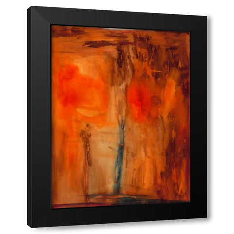 Orange Glow Black Modern Wood Framed Art Print with Double Matting by Oppenheimer, Michelle