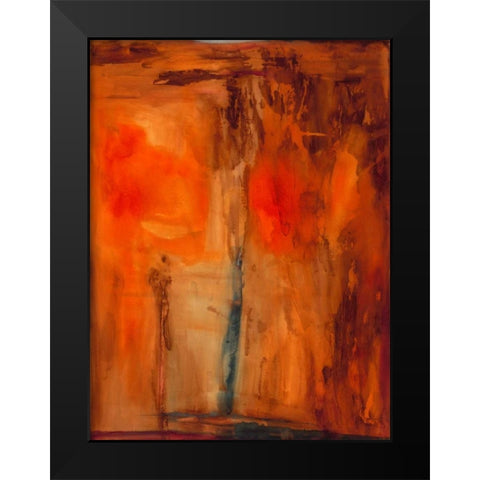 Orange Glow Black Modern Wood Framed Art Print by Oppenheimer, Michelle