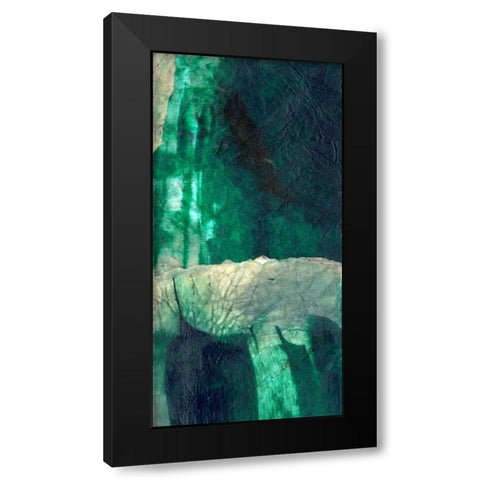 Emerald Flight Black Modern Wood Framed Art Print by Oppenheimer, Michelle