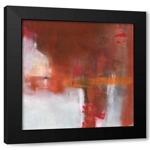 Crimson Black Modern Wood Framed Art Print by Oppenheimer, Michelle