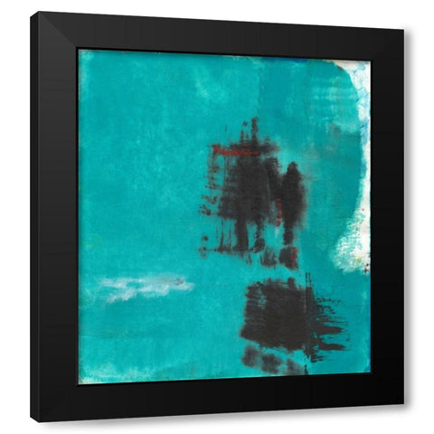 Footprints Black Modern Wood Framed Art Print with Double Matting by Oppenheimer, Michelle