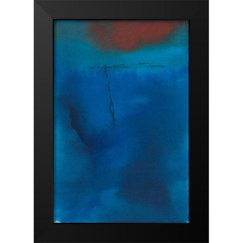 Billows Black Modern Wood Framed Art Print by Oppenheimer, Michelle