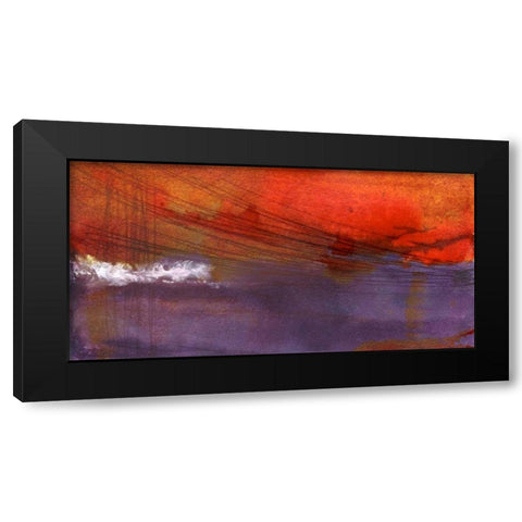 Plum Clouds Black Modern Wood Framed Art Print with Double Matting by Oppenheimer, Michelle
