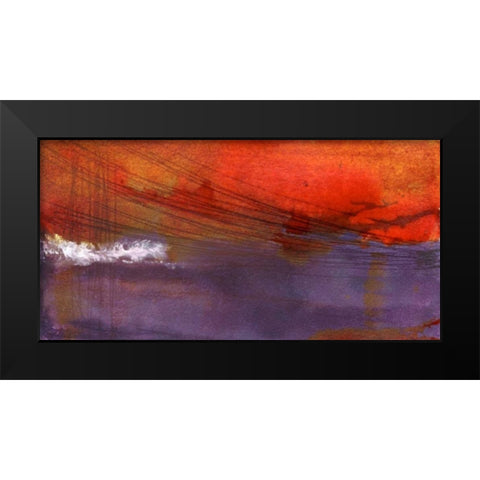Plum Clouds Black Modern Wood Framed Art Print by Oppenheimer, Michelle