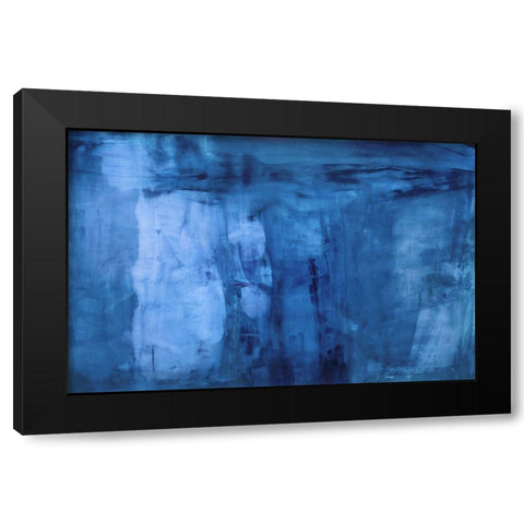 Into the Blue Black Modern Wood Framed Art Print by Oppenheimer, Michelle