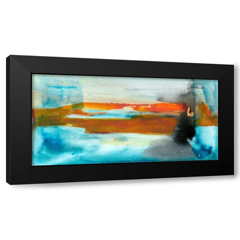 Fracas Black Modern Wood Framed Art Print with Double Matting by Oppenheimer, Michelle