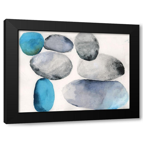 Stones II Black Modern Wood Framed Art Print by Oppenheimer, Michelle