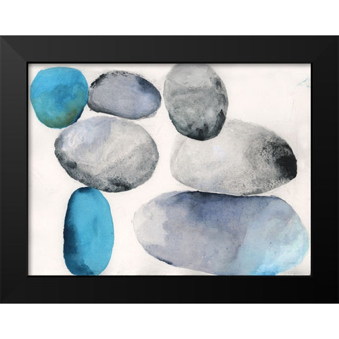 Stones II Black Modern Wood Framed Art Print by Oppenheimer, Michelle