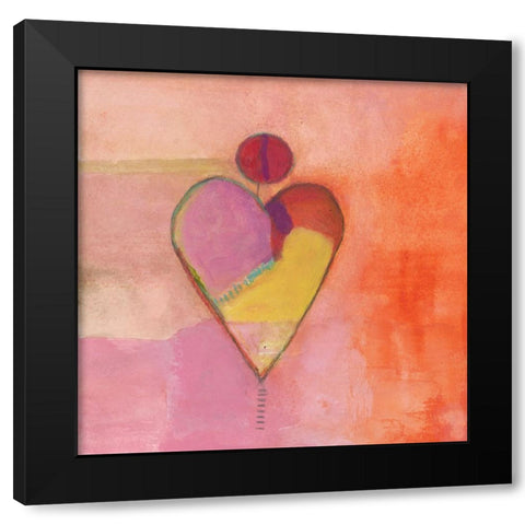 Colorful Expression VII Black Modern Wood Framed Art Print with Double Matting by Oppenheimer, Michelle
