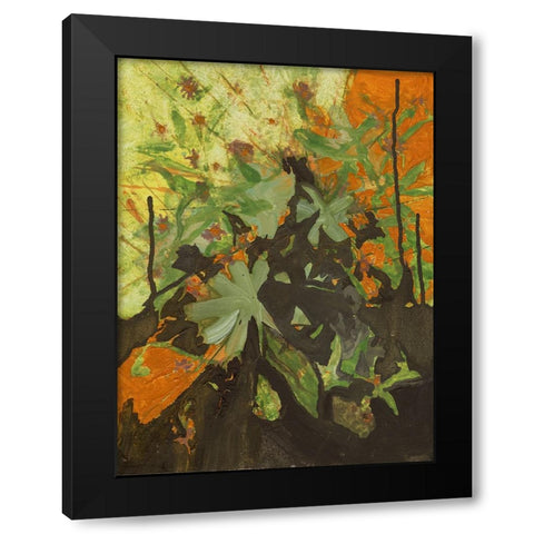 Orange and Yellow Black Modern Wood Framed Art Print by Oppenheimer, Michelle