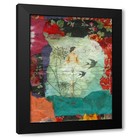 Carmen Black Modern Wood Framed Art Print with Double Matting by Oppenheimer, Michelle