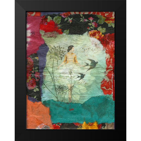 Carmen Black Modern Wood Framed Art Print by Oppenheimer, Michelle