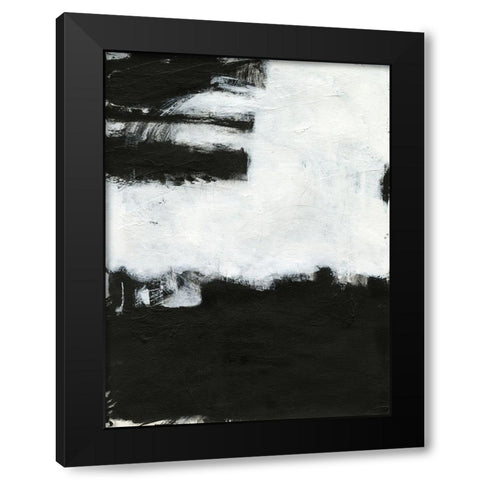 Abstracta Black Modern Wood Framed Art Print with Double Matting by Oppenheimer, Michelle