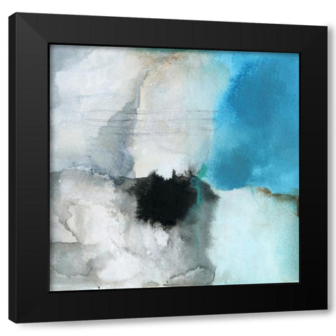Petals Black Modern Wood Framed Art Print with Double Matting by Oppenheimer, Michelle